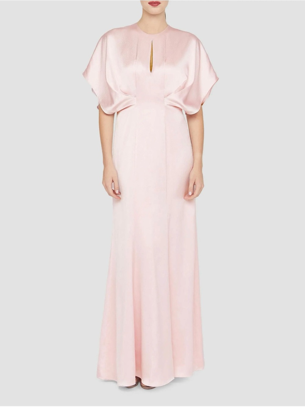 Kay Unger Lenox Satin Gown in Tea Rose
